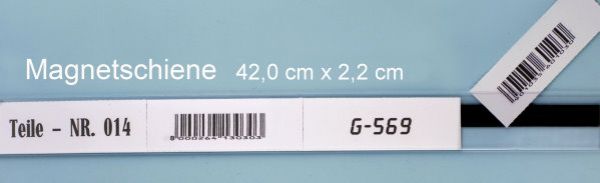 Magnetschiene PVC (Preisschiene) 42cm x 2,2cm