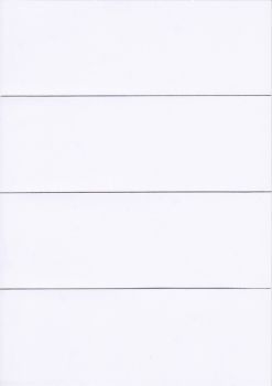 perforiertes Papier, DIN A4 Bogen mit 4 Nutzen, weiss (ohne Druck)