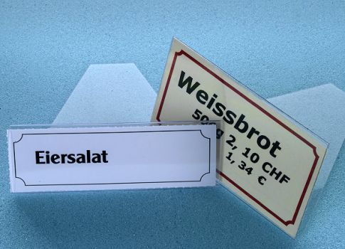 Preisaufsteller (PVC) 10,5cm x 3,5cm