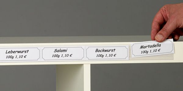 Klebeschiene PVC (Preisschiene) 42cm x 3,8cm