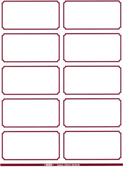 DIN A4 Bogen mit 10 Nutzen