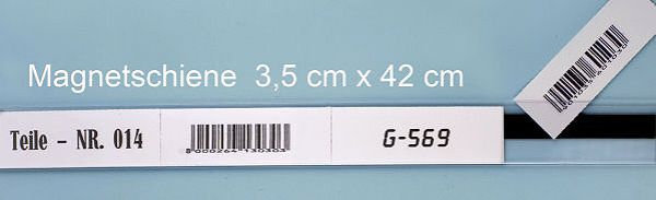 Magnetschiene PVC (Preisschiene) 42cm x 3,8cm