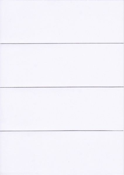 perforiertes Papier, DIN A4 Bogen mit 4 Nutzen, weiss (ohne Druck)